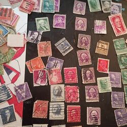 Vintage Collectable USA AND WORL MAIL STAMPS
