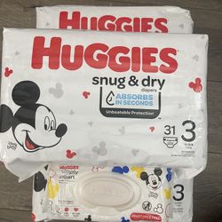 Huggies Snug&dry Diaper Size 3 Bundle 