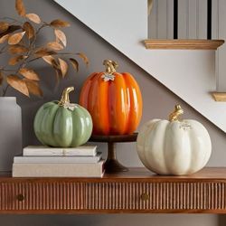 Member's Mark Decorative Ceramic Pumpkins, Set of 3