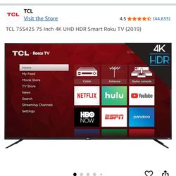 75 Inch 4K UHD HDR Smart Roku TV (2019)