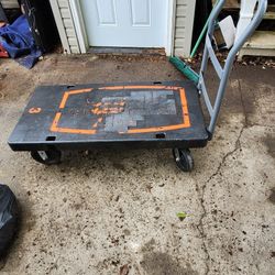 24" x 48" flatbed plastic platform truck cart