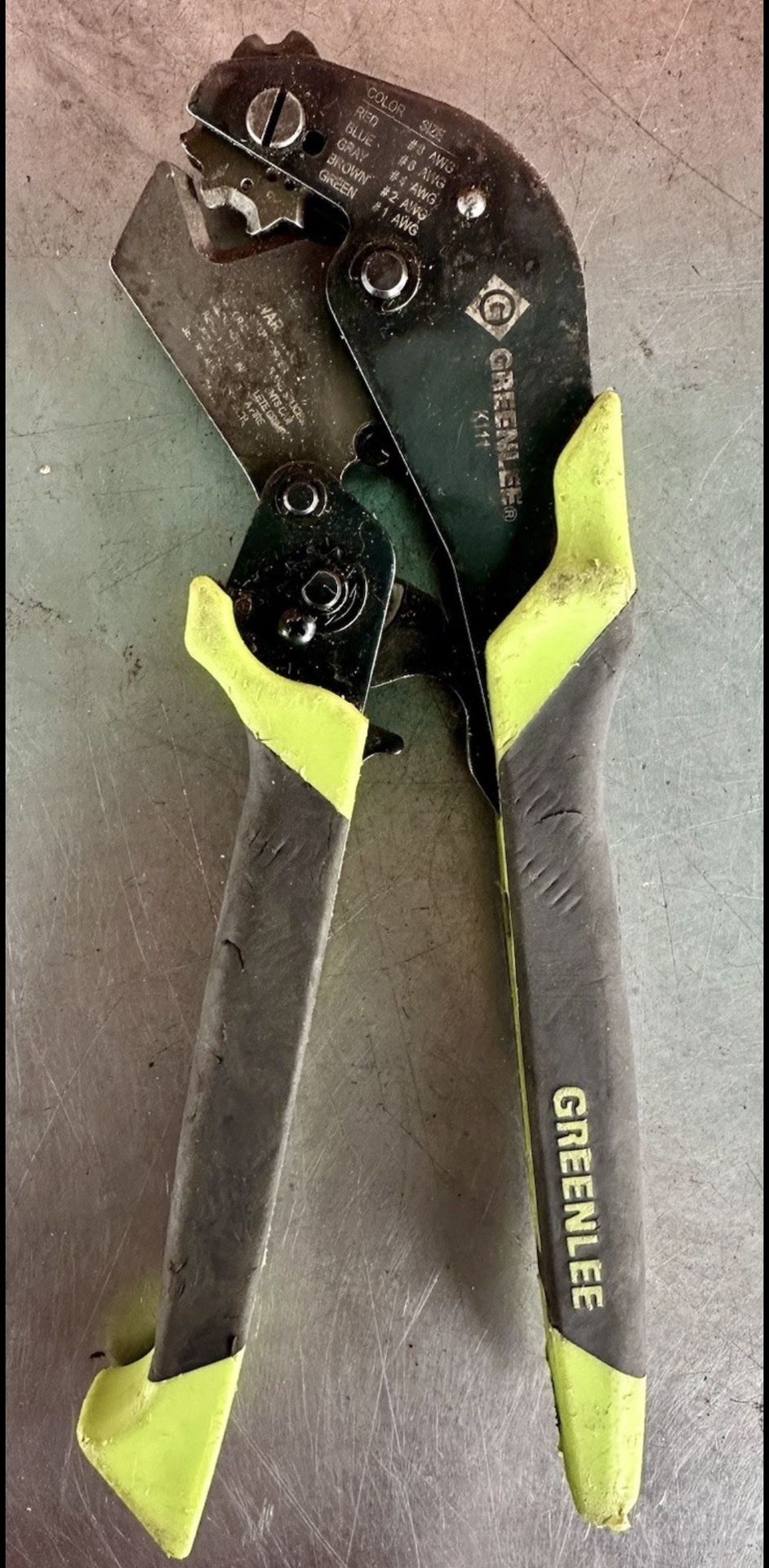 Greenlee K111 10" 8-1 AWG Irreversible Crimping Tool For Small Lugs and Splices