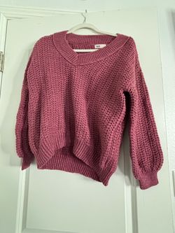 SO Pink Chunky Knit Pullover Sweater