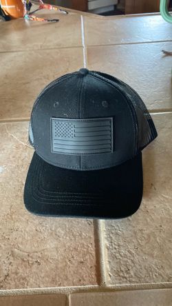 Black American flag hat