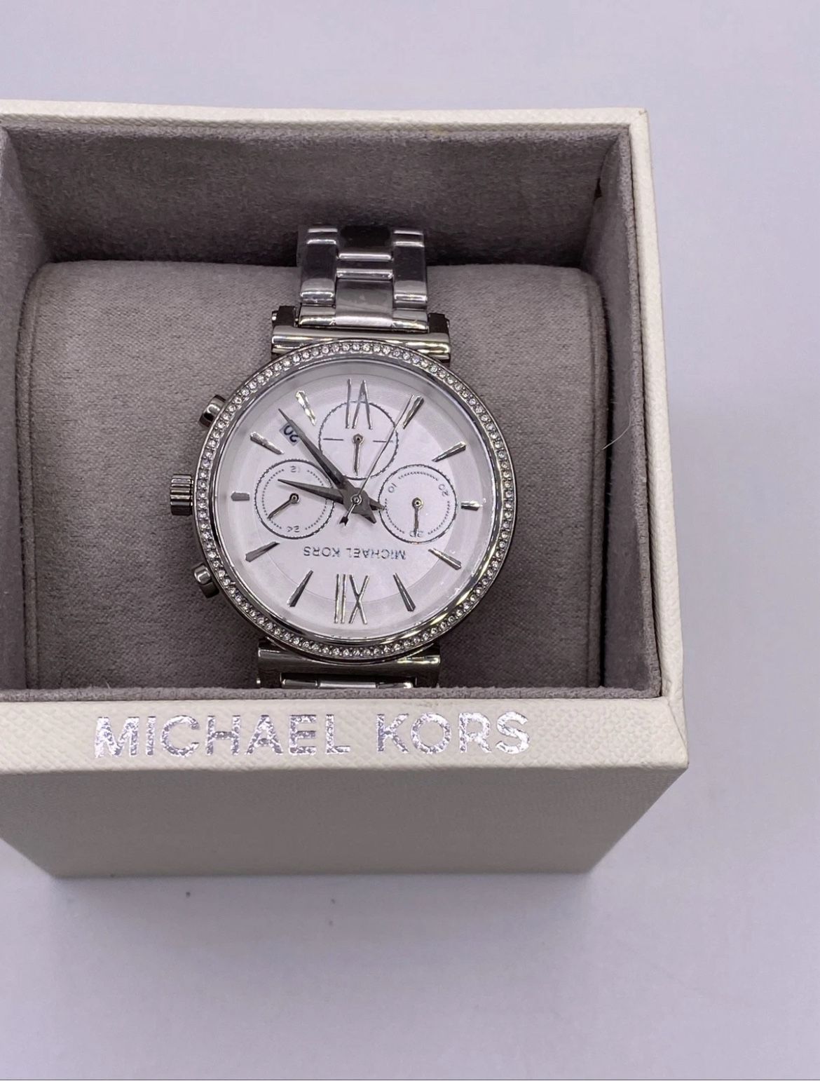 Michael Kors Sofie Quartz Silver Dial Silver Steel Strap Watch MK6575
