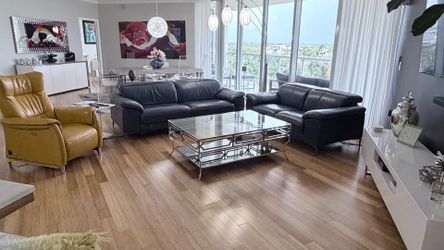 Natuzzi leather reclining sofas