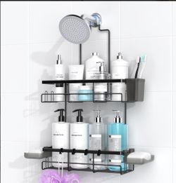 Black Metal Shower Caddy Organizer