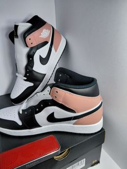 Jordan 1 Mid White Black Rose Rust Pink. Mens Size 10. Women's Size 11.5.  Brand New. With Box.