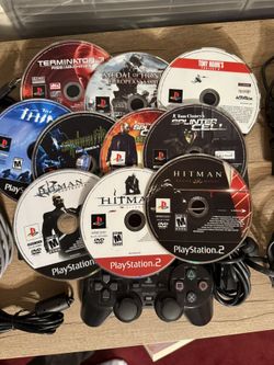 Sony PlayStation Ps2 Slim Bundle With 10 Games And Memory Card LOOK