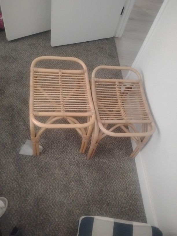 2 Bamboo Stools