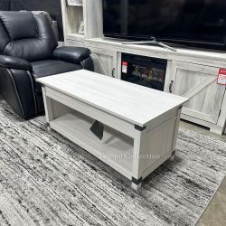 Lift Top Cocktail Table, Whitewash Color, SKU#10T172-9