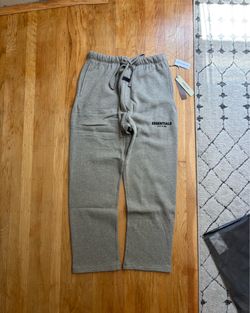 Fear of god essentials sweats dark oatmeal uncuffed s22