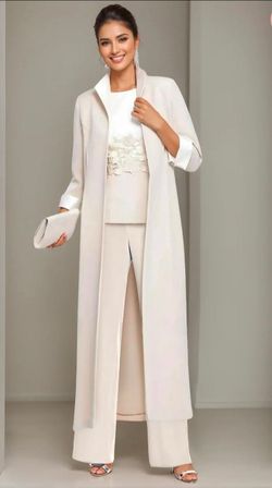 Elegant ivory long jacket