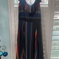 Voodoo Vixen.  Striped Cocktail/summer Dress. 