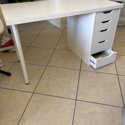 White Desk/ White Vanity
