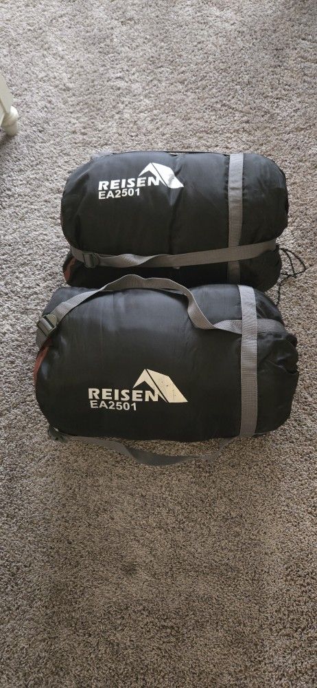 2 sleeping bags REISEN EA2501, 0 Degree Lightweight Sleeping Bag Flannel, Cold Weather Sleepin