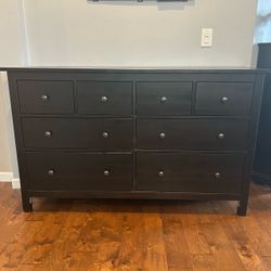 IKEA Hemnes 8 Drawer Dresser - Black/Brown