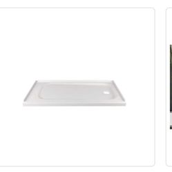 American Standar Passage 60 x 32 Alcove Shower Pan Base with Right Drain in White