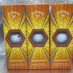 Callaway Superhot Golf Balls Sleeve NEW Long Carry 3 Sleeves 12 Balls Total
