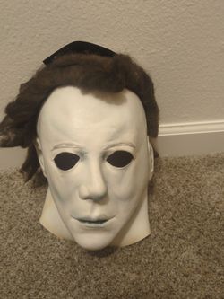Michael Myers Halloween Costume Mask with Hair