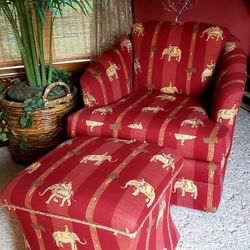 Exotic Living Room Club Chair & Ottoman