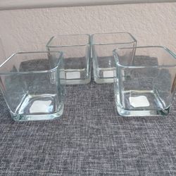  30 Cube Square Glass Vases Candle Holders dessert cups Craft centerpieces 3.5" X3. 5" X3. 30