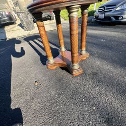 GLASS TABLE KULIWOOD & LEATHER