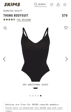 Skims bodysuit sculpting Medium color: Onyx