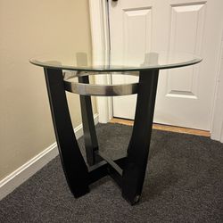 End Table Black &siver