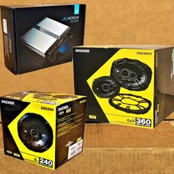 JL Audio JD Series 4 Channel Speaker System Amplifier Kicker DS Series 6.5" 2-Way & 6x9" 3-Way 600 Watts Package 🚨 Payment Options Available 🚨