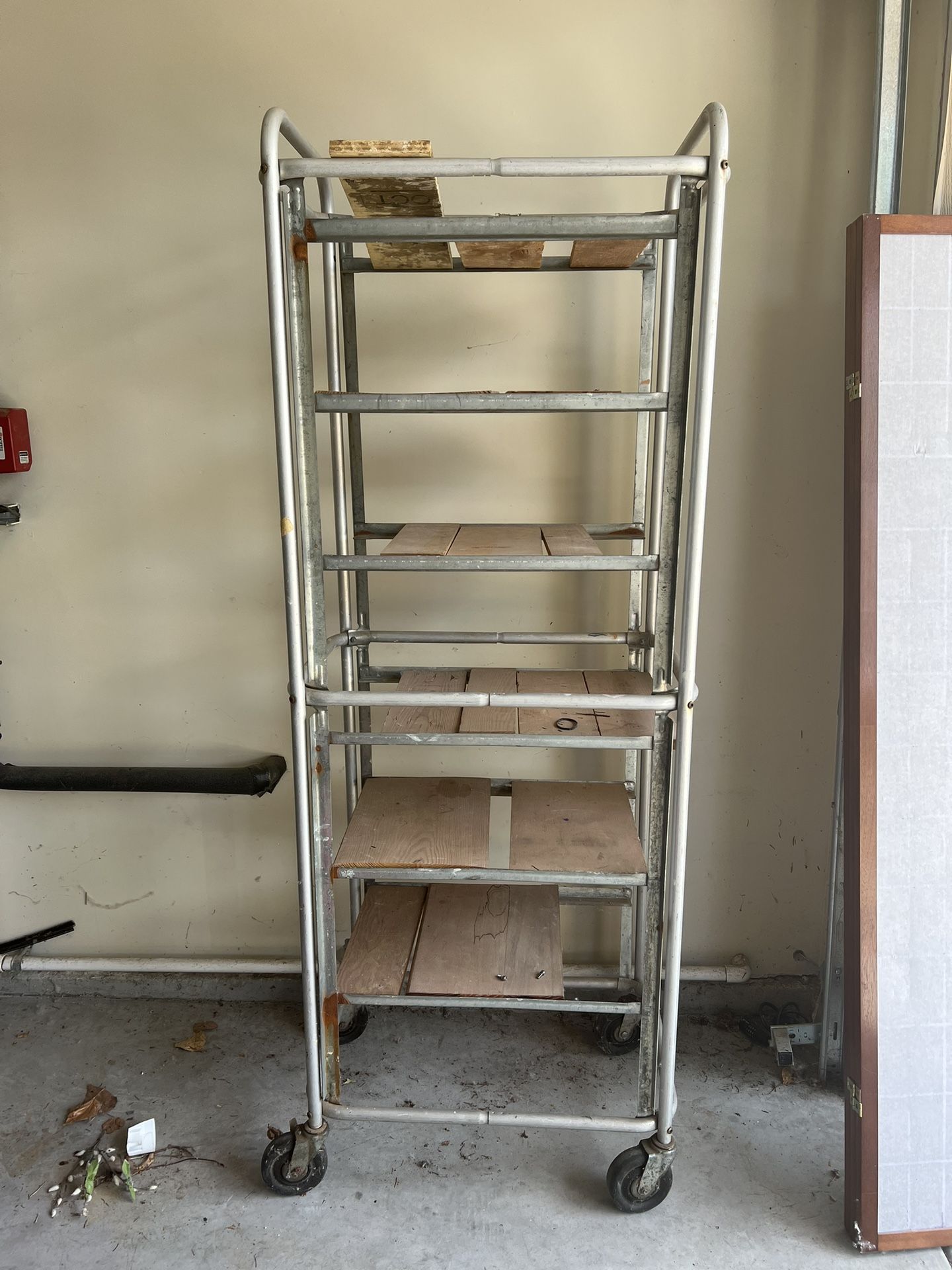Rolling Metal Shop Rack