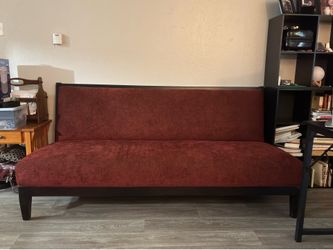 long red sleeper sofa