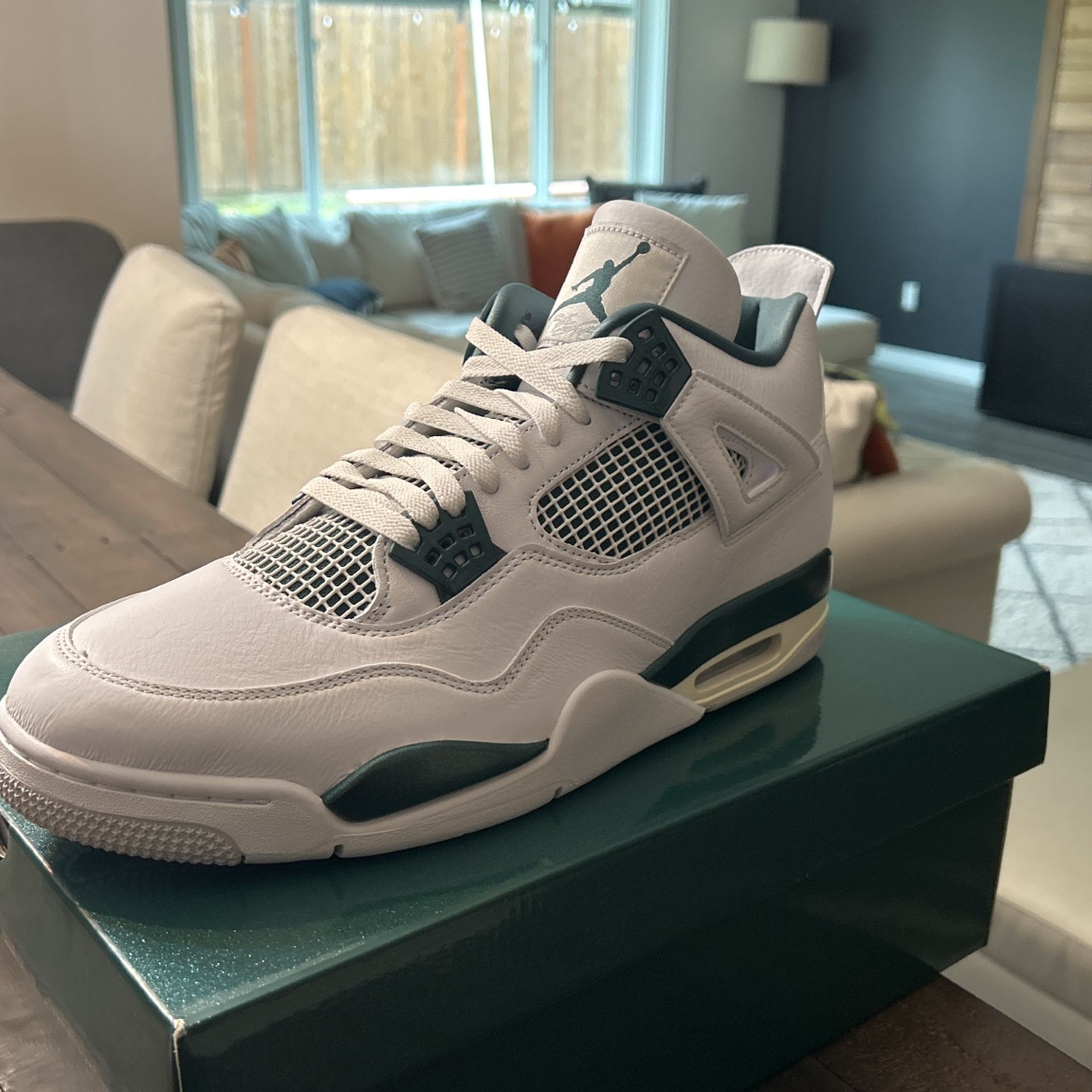 Jordan 4 Oxidized Green-White