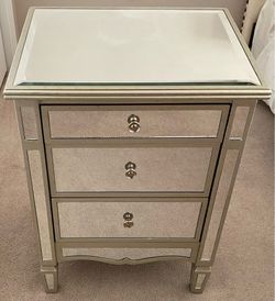 Nightstands with mirror finish