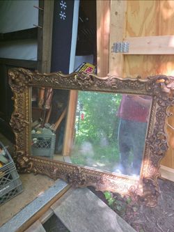 Large Ornate Gold Framed Wall Mirror