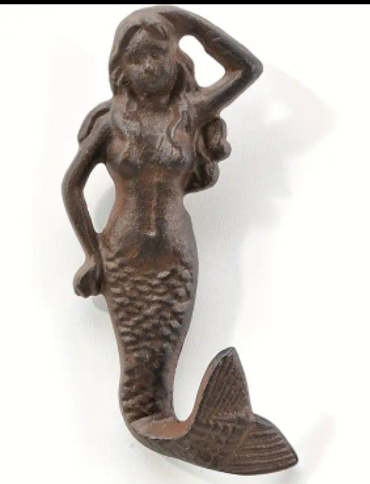 Cast Iron Mermaid Hanging Decor