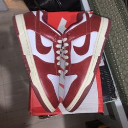 Nike Dunk Low PRM Vintage Team Red Size 7W/5.5M