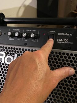Roland v drums personal monitor. Used works. Comes with box ,and manuals