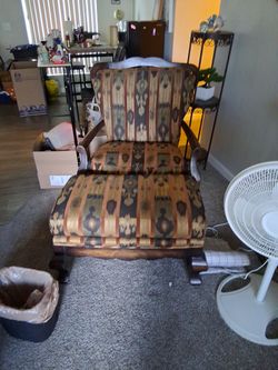 Indoor Lounge Chair And Foot Stool