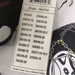 snow chain and cables