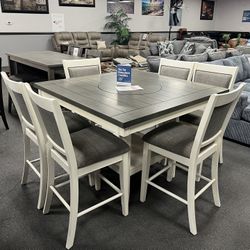 7PC Counter Height Dining Table Set 