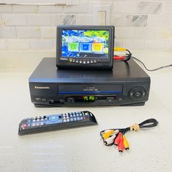Panasonic PV-V4021 Blue Line Omnivision 4-Head Hi-Fi VCR With Remote Control and AV Cable. Fully tested, works great and well maintained. Minor scratc