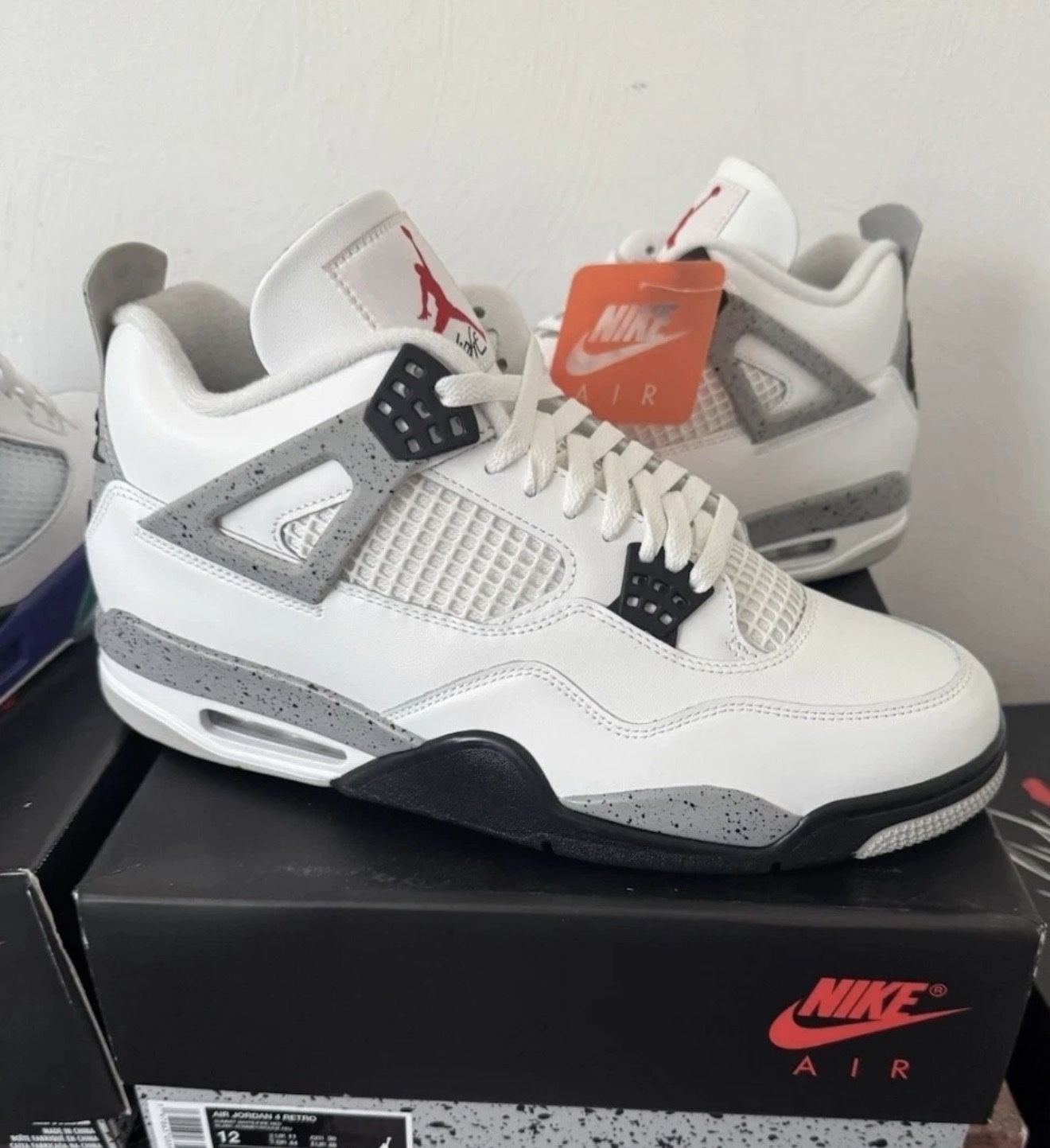 Nike Air Jordan 4 White Cement Size 12