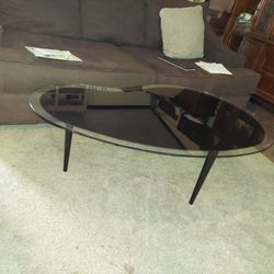 Mid 20th  Vintage Glass Coffee Table 