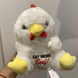 Nanco Belly Buddy Plush toy 8” Eat More Beef!