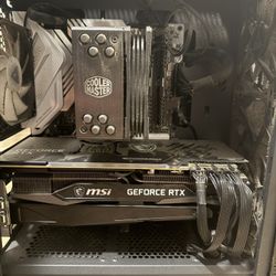 RTX 3080 MSI Trio I5 10600k 16gb of ram Window 10 pro full Fast NVME for gaming and launching windows 2TB Hard drive for files ALSO HAVE 1440p 165hz M