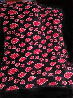 Akatsuki Naruto Shippuden Featuring Red Clouds Fleece Throw Blanket