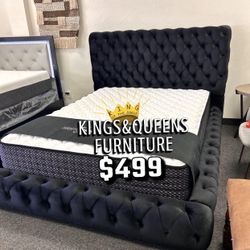 New Queen Bed Frame With Mattress 
