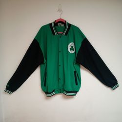 Boston Celtics Big Man Logo Jacket Majestic Vintage Size 2 XT