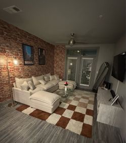 Modular Comfy Cream Couch